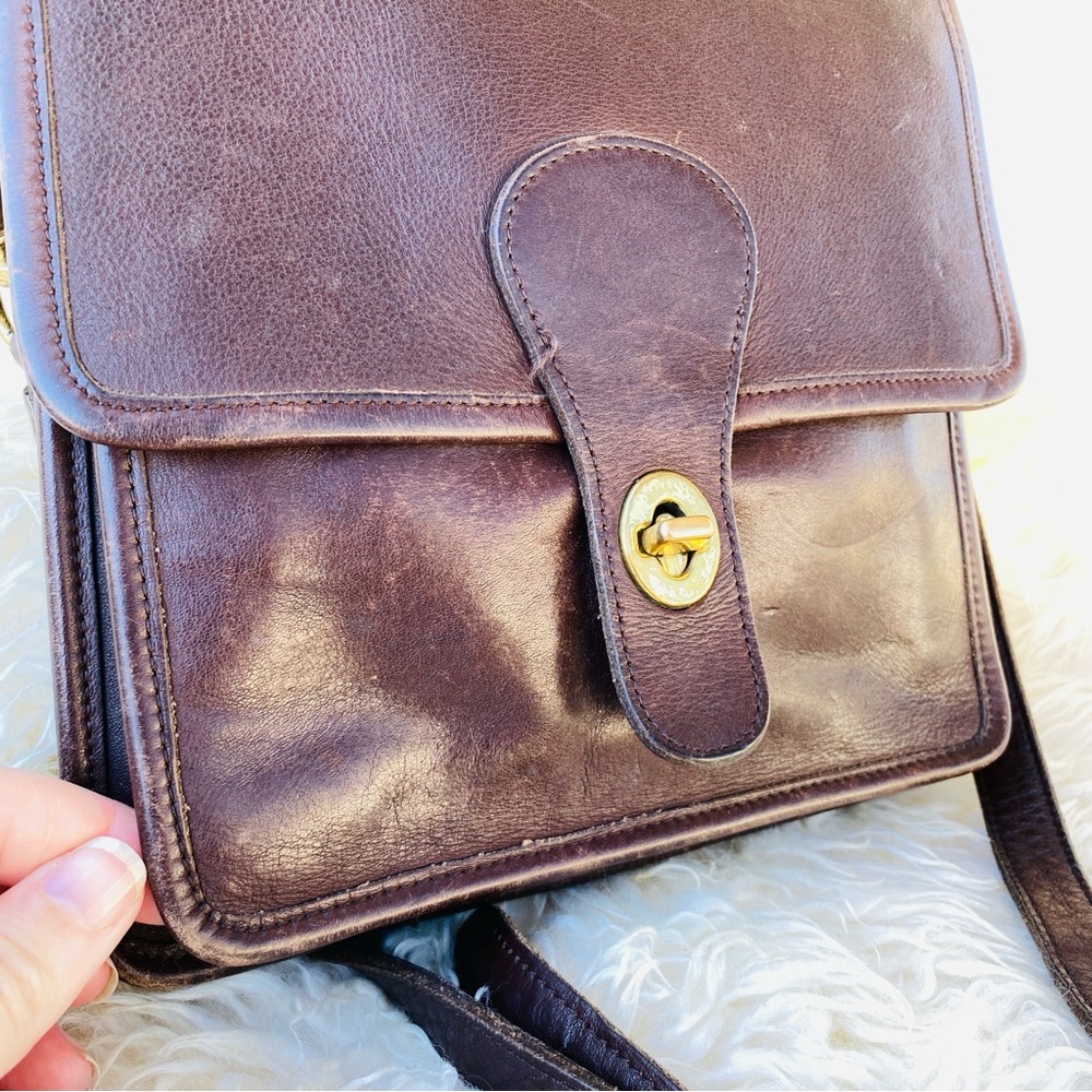 COACH station bag 5170 crossbody chocolate brown leather - Picture 9 of 15